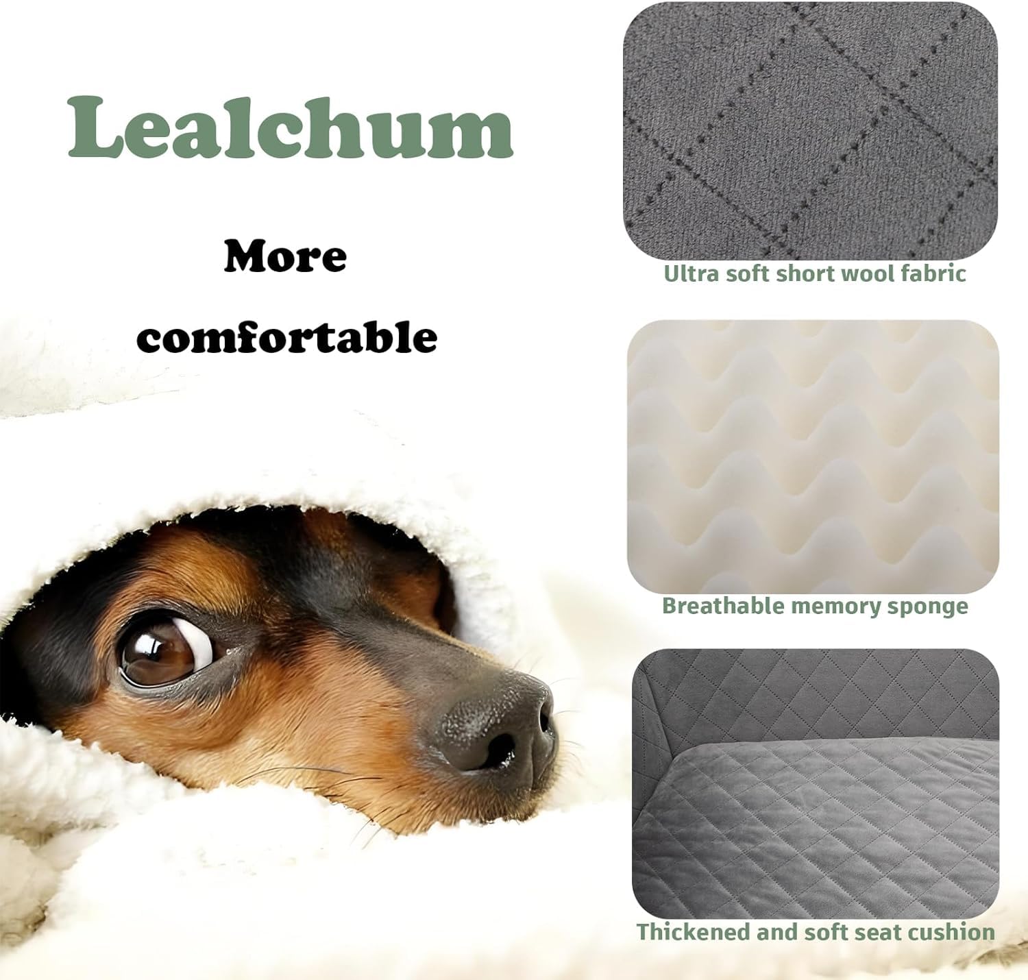Lealchum car seat with adjustable shoulder strap secures to headrest for safer travel.