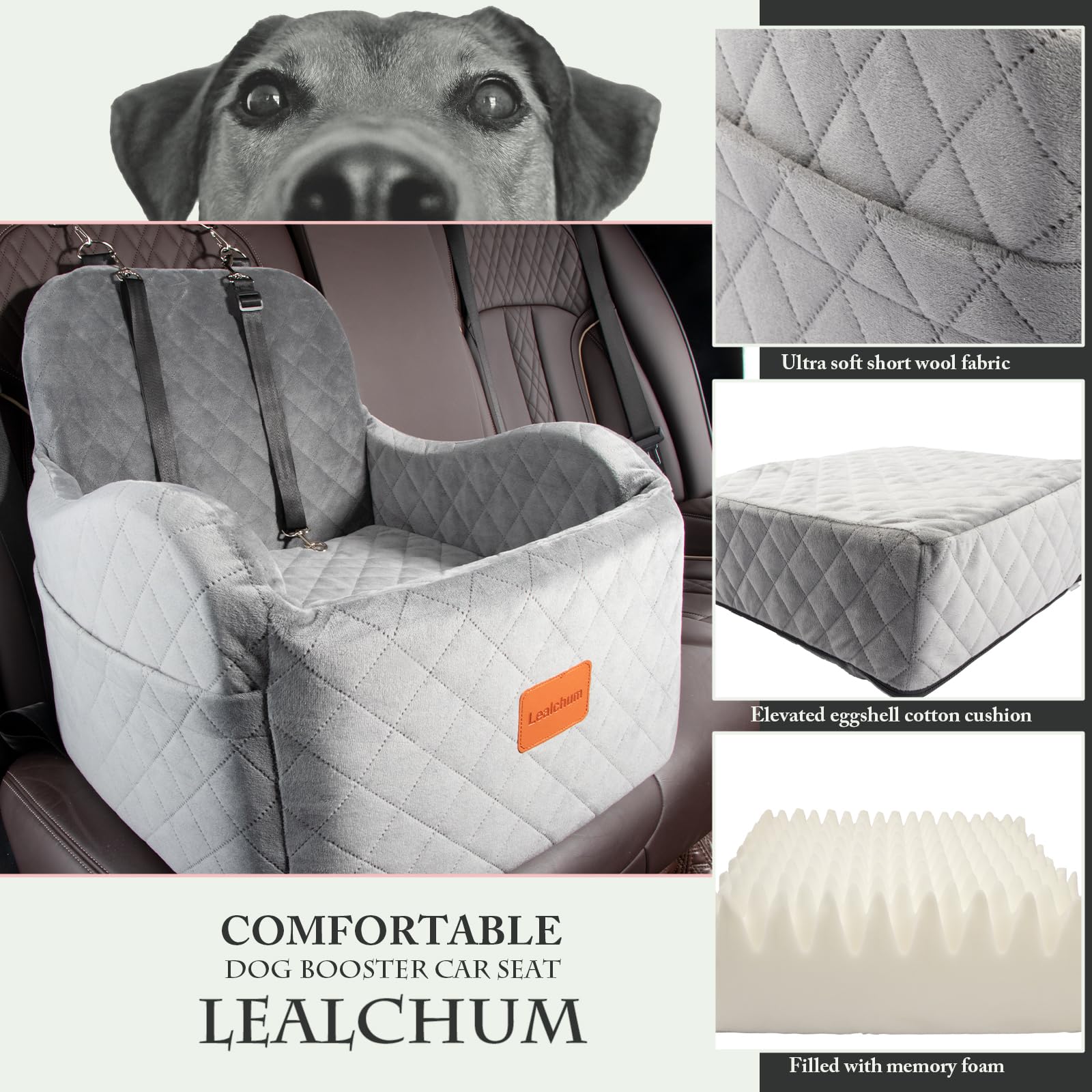 Lealchum booster seat uses 3-straps system to enhance stability during trips.