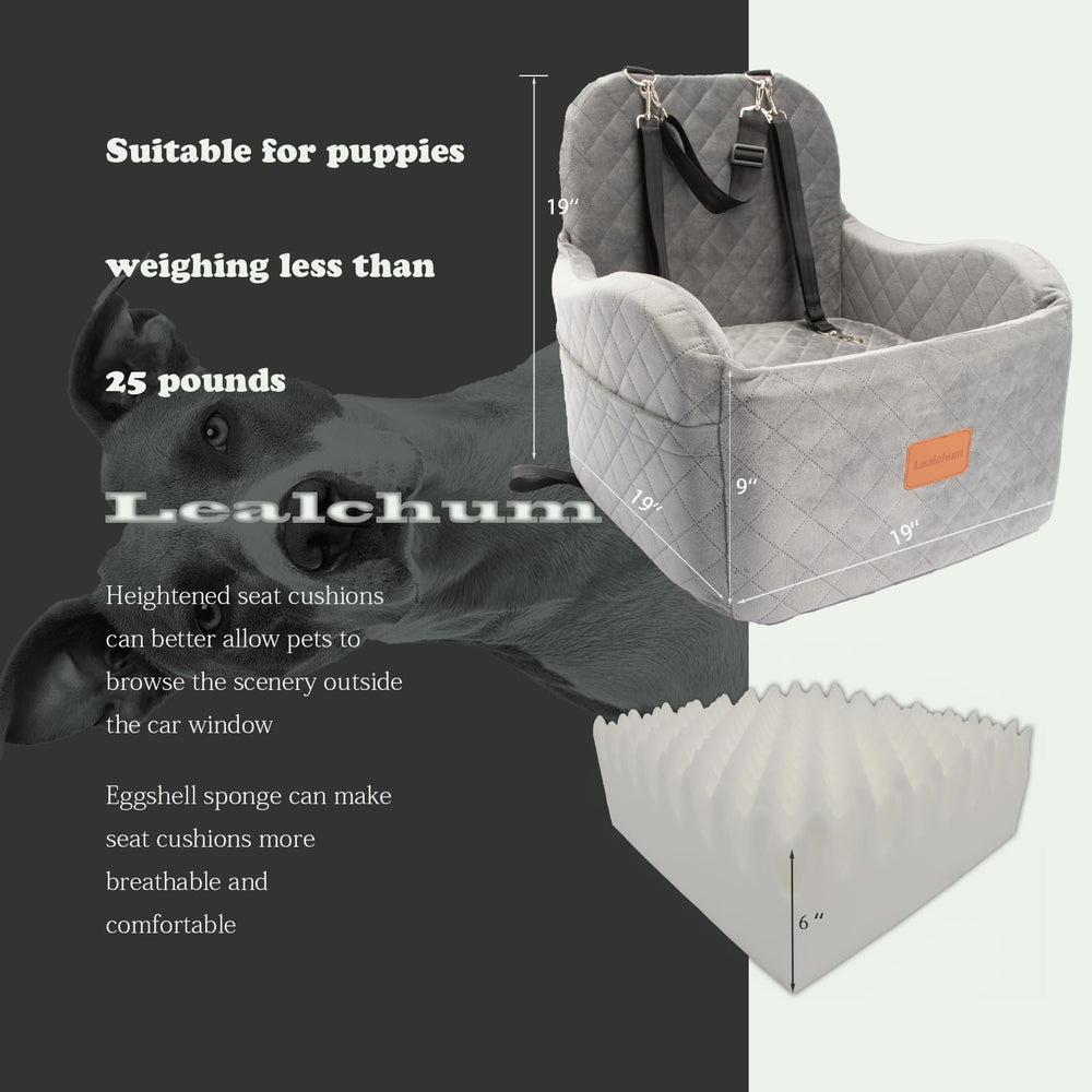 Lealchum booster seat highlights elevated-6in-cushion for better view and support.