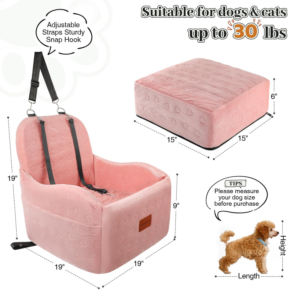 Lealchum booster seat highlighting memory foam for a comfy ride.