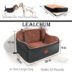 Lealchum dog car seat bottom cushion delivers plush support on long journeys