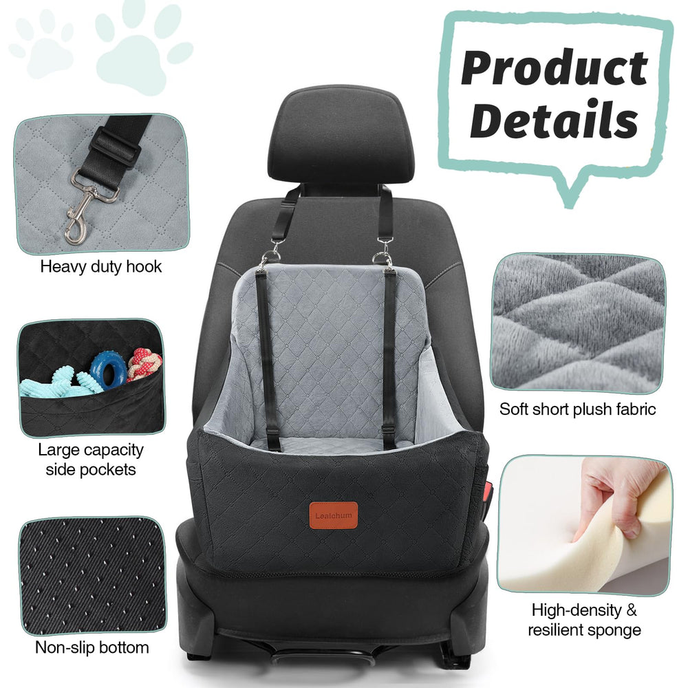 Lealchum memory-foam fabric cover provides soft, washable comfort for pets.