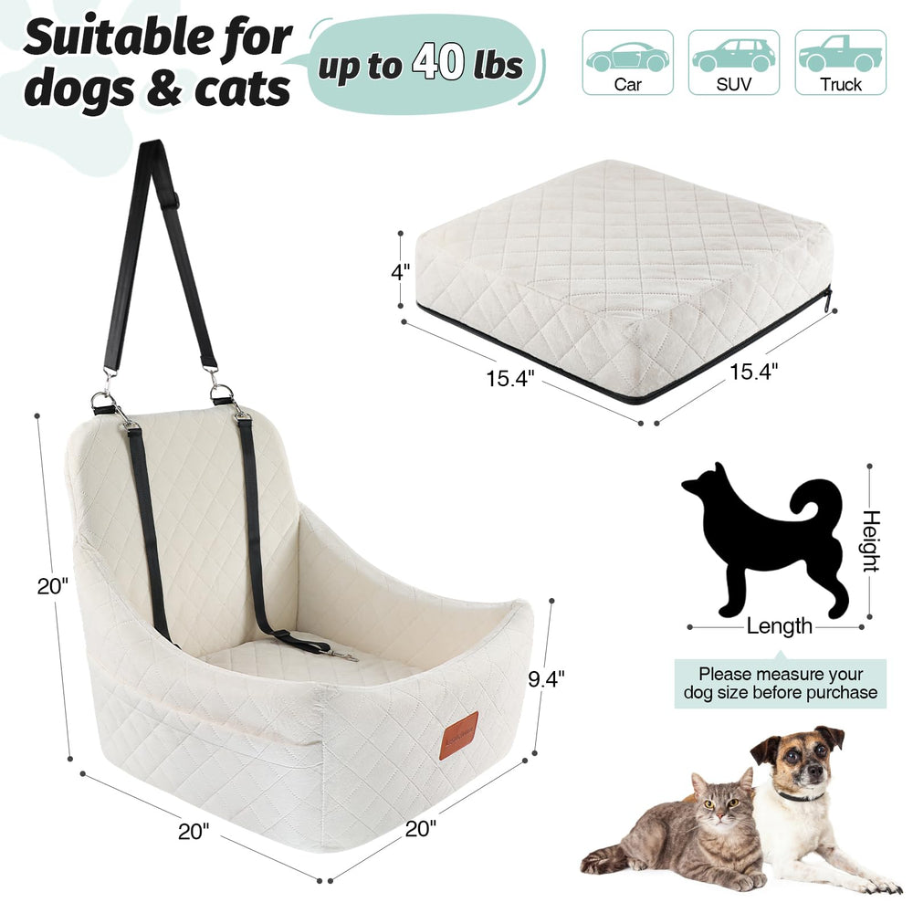 Lealchum memory foam fill cushions medium dogs on the road.