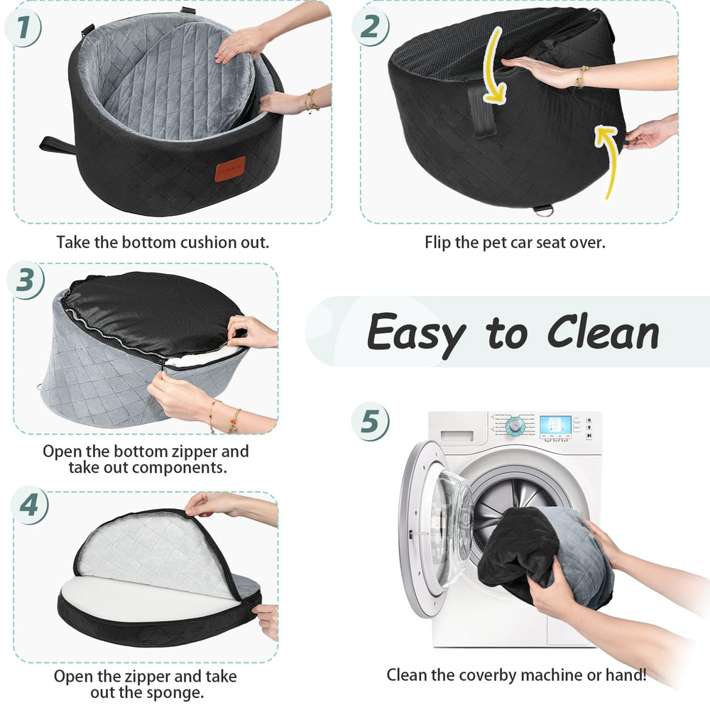 Lealchum car seat zipper feature enables quick cleaning between trips