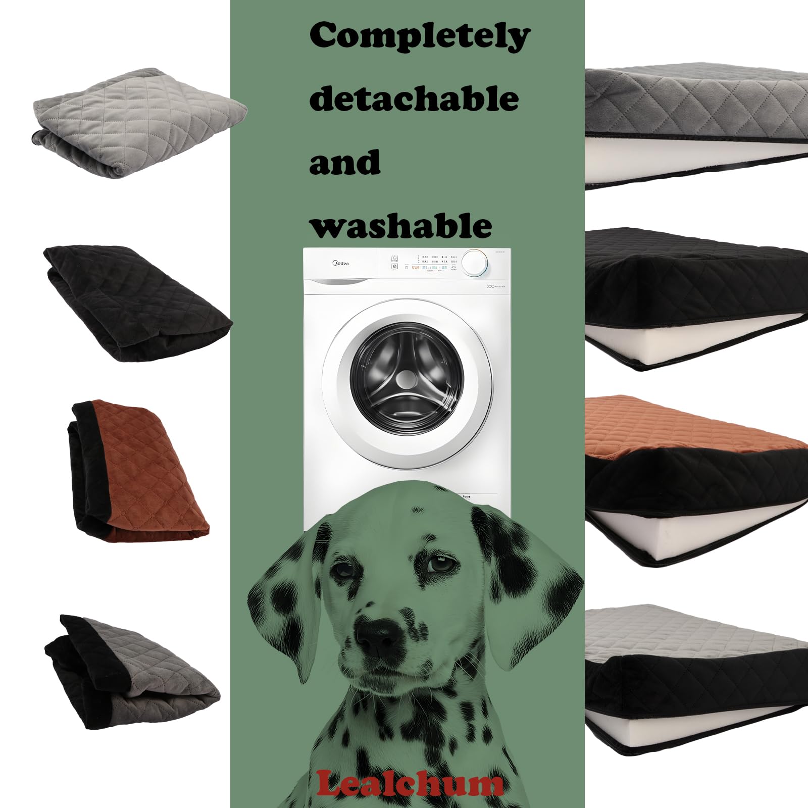 Lealchum dog car seat removable cover simplifies cleaning after trips
