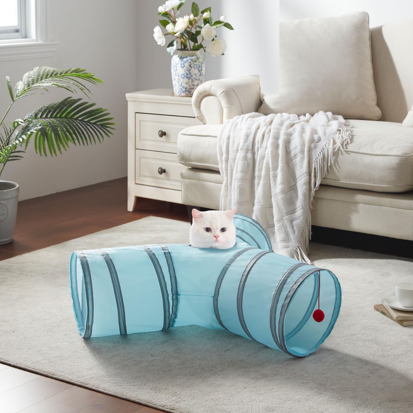 LeamStyle Home cat tunnels indoor-use setup fits small spaces