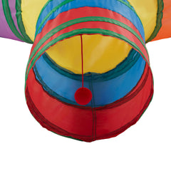 LeamStyle Home cat tunnel 3‑way setup shown for open play