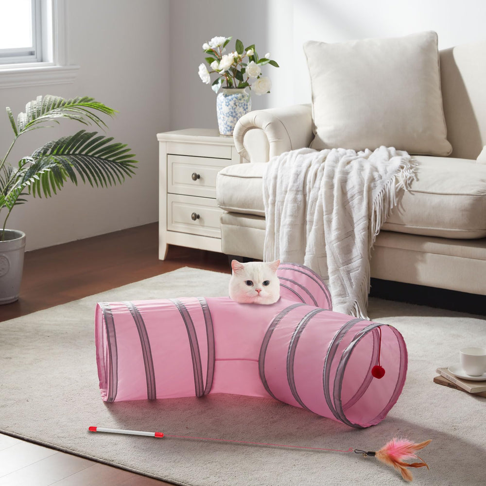 LeamStyle Home cat tunnel peek hole encourages curious exploration.