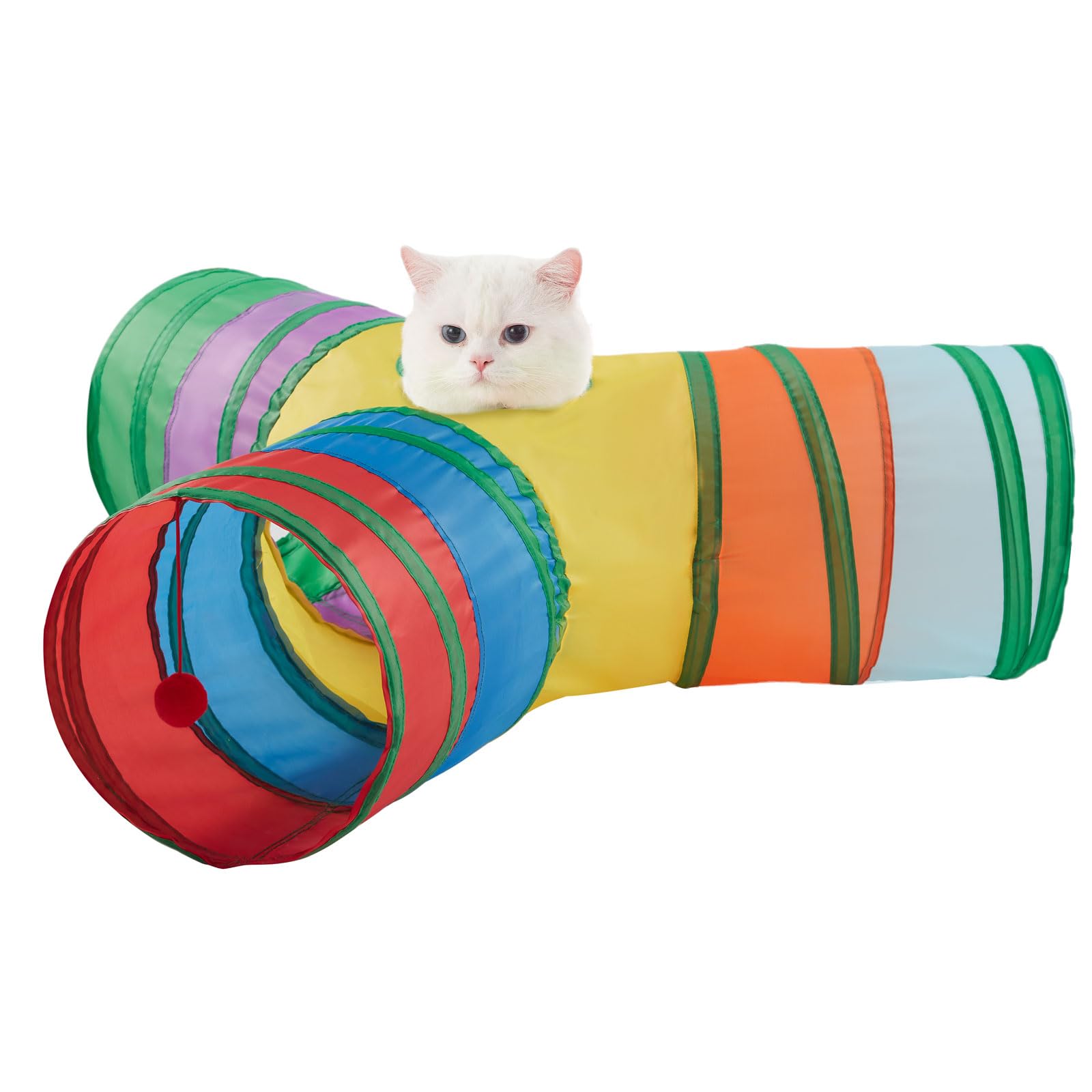 LeamStyle Home cat tunnel folded compact for easy storage and travel
