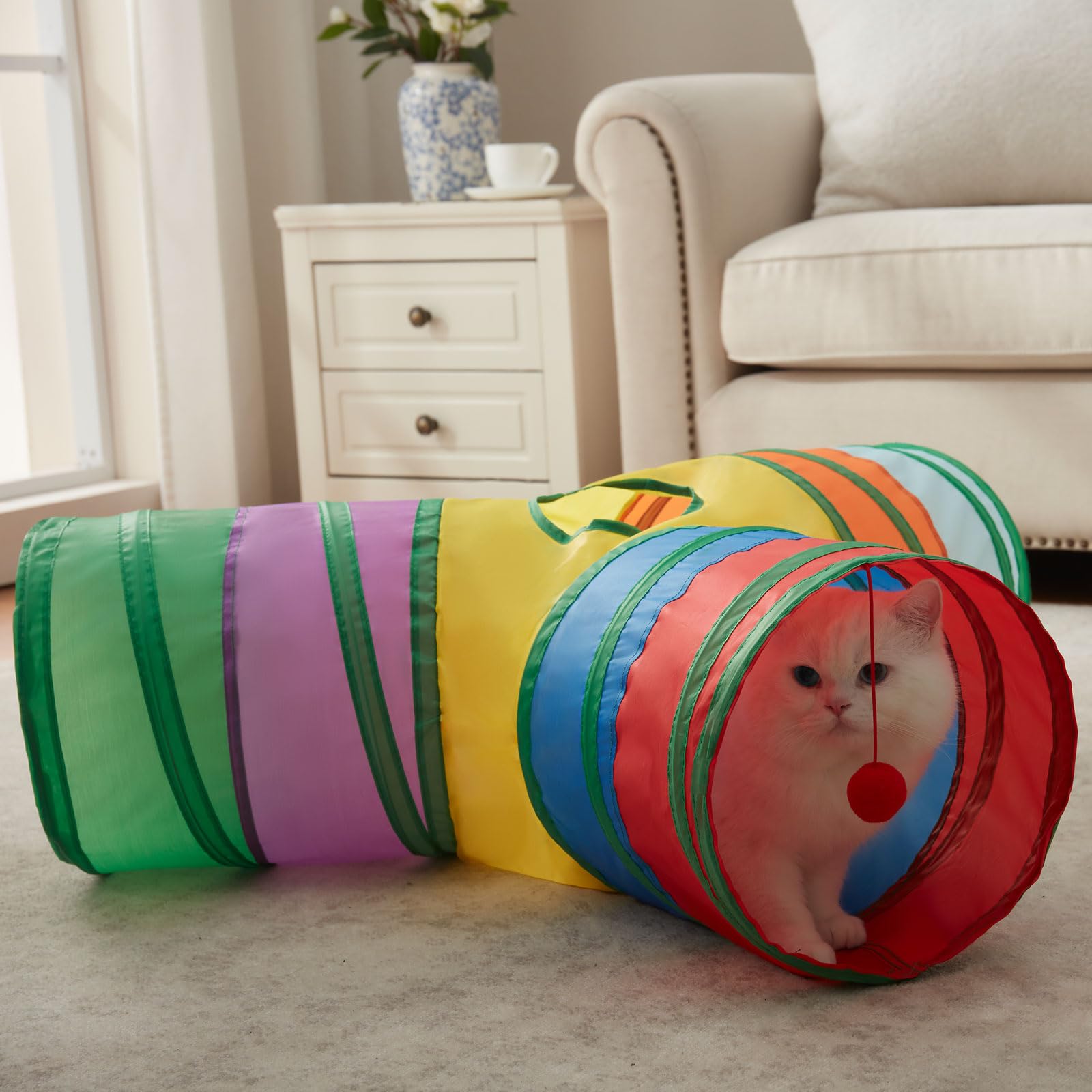 LeamStyle Home cat tunnel suitable for indoor and outdoor use
