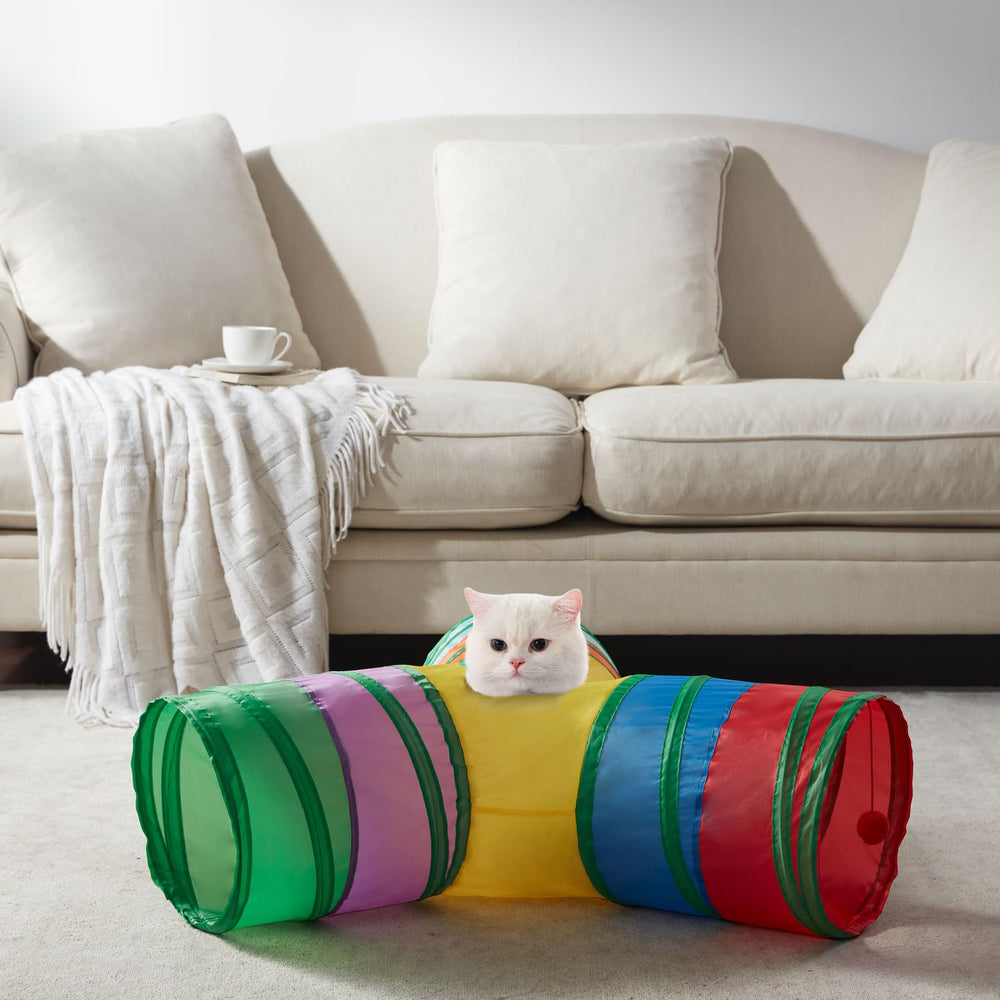LeamStyle Home cat tunnel interior diameter 11 inches for cozy exploration