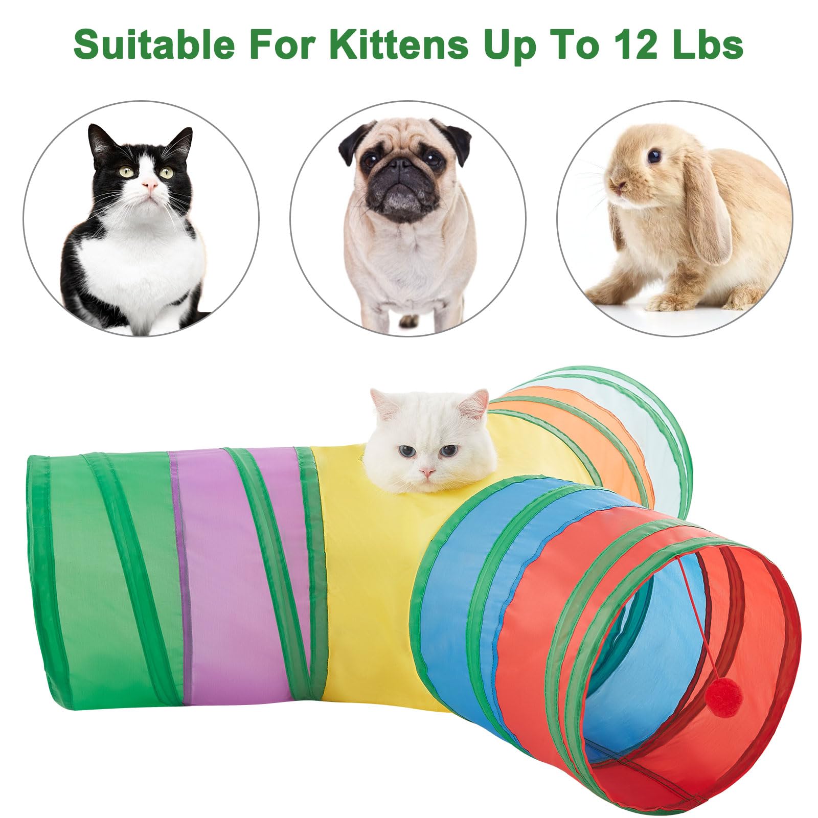 LeamStyle Home cat tunnel kitten-friendly exploration space