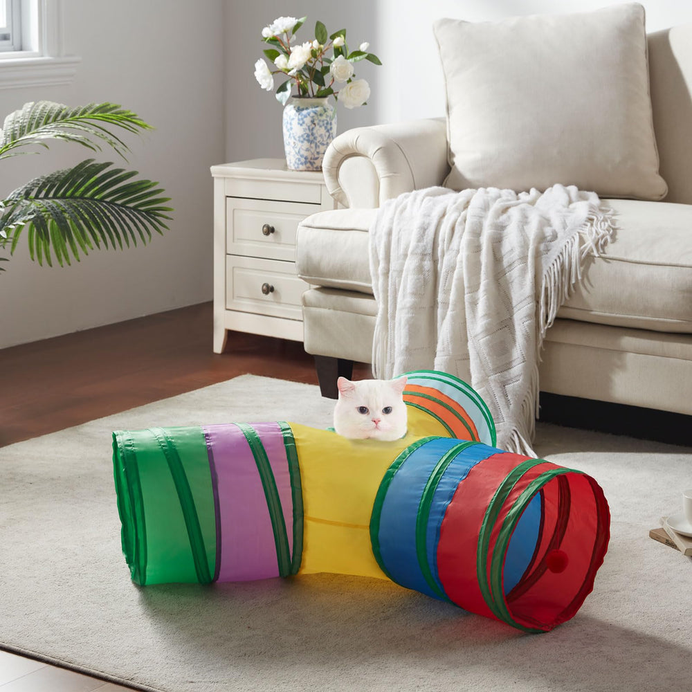 LeamStyle Home cat tunnel nylon and steel frame demonstration