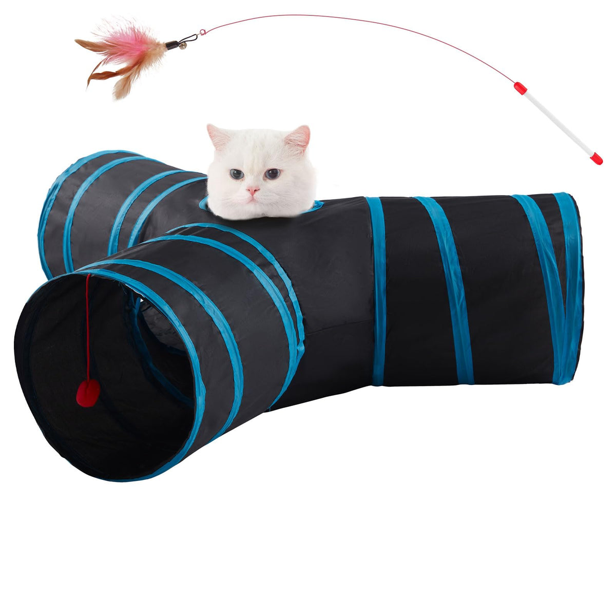 LeamStyle Home cat tunnels in a three-way layout offering a versatile play space