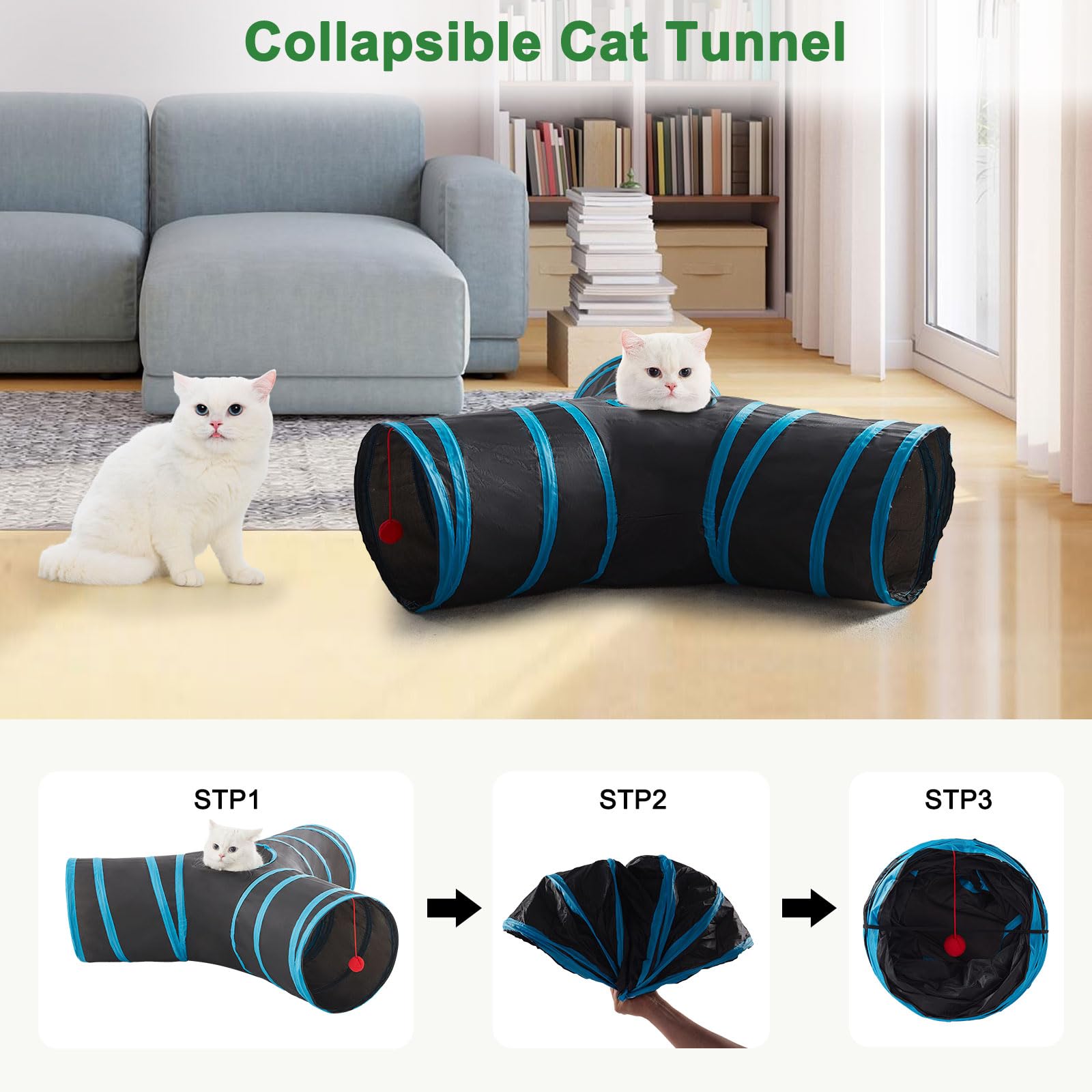 LeamStyle Home cat tunnel suitable for rabbits and dogs