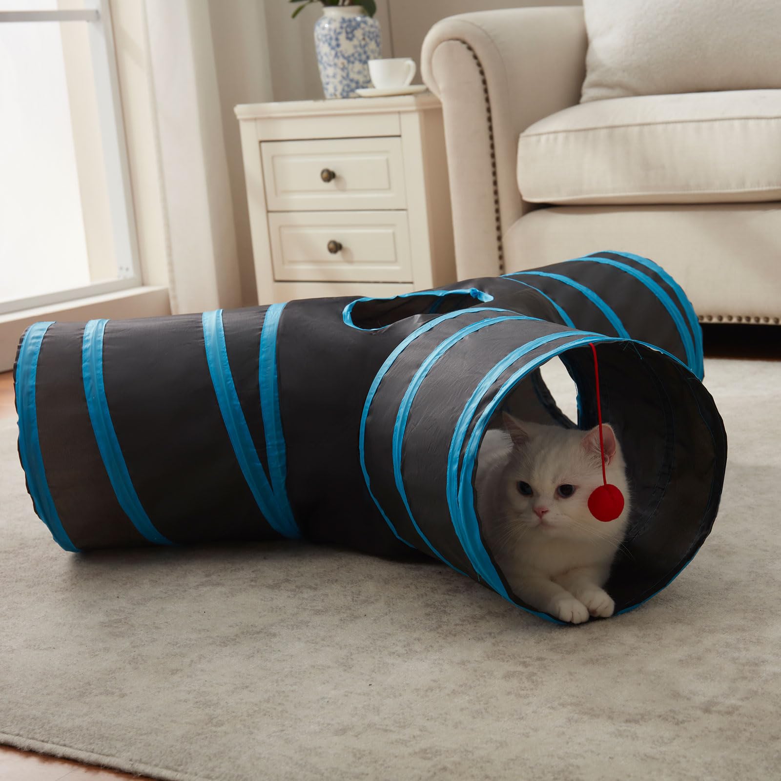 LeamStyle Home cat tunnels help kittens and older cats stay active