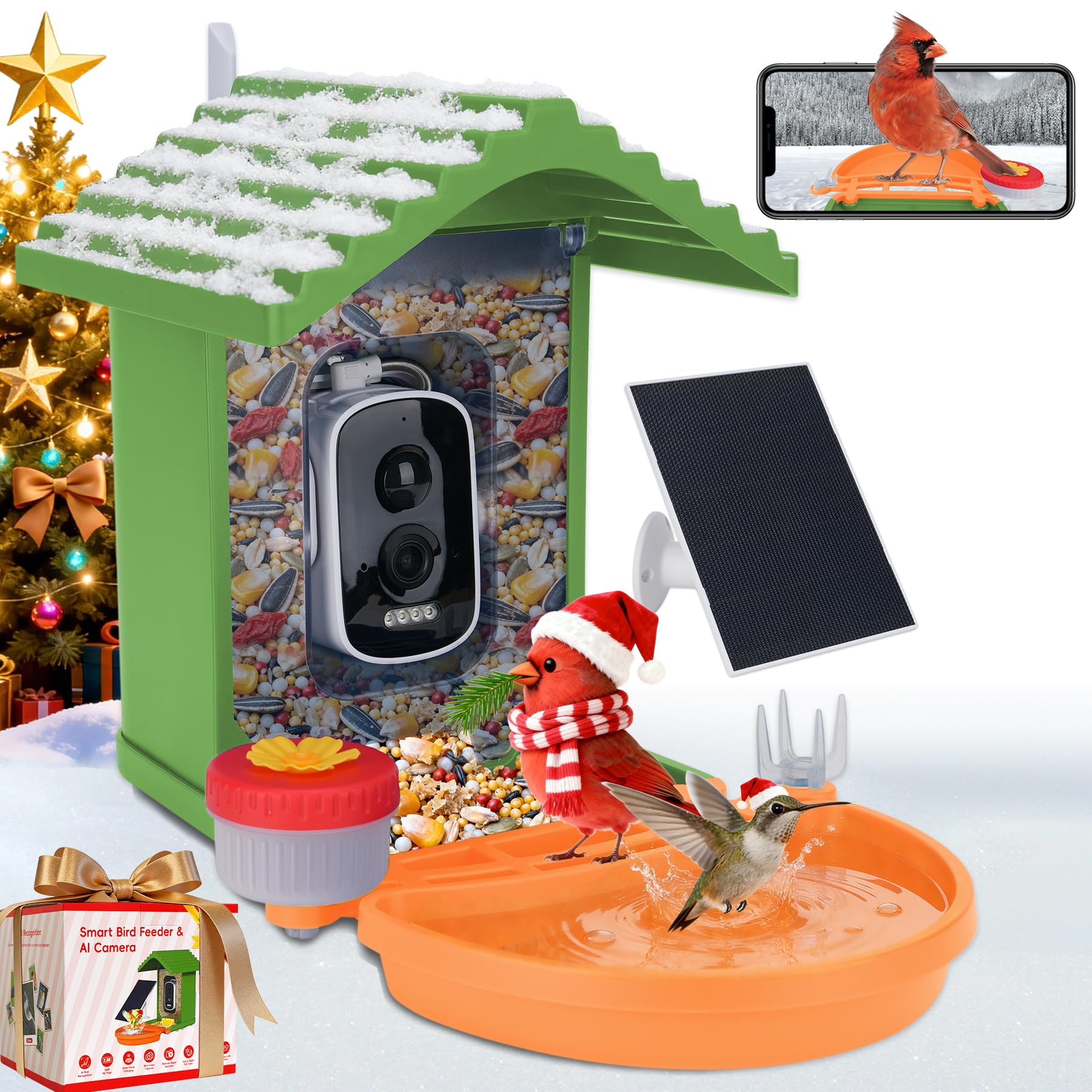 Leapbird smart bird feeder camera front view for close indoor bird watching.