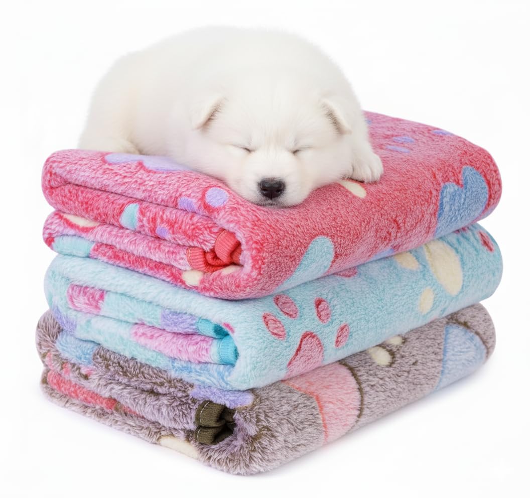 LeapSheep heart-pattern blanket pink keeps small dogs and cats warm and cozy during naps.