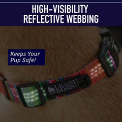 Leash Boss colorful buttons detail collar adds cheerful style while keeping pets noticeable.