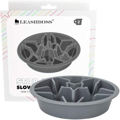 Leash Boss cuenco de alimentación lenta con base antideslizante para evitar derrames al comer.