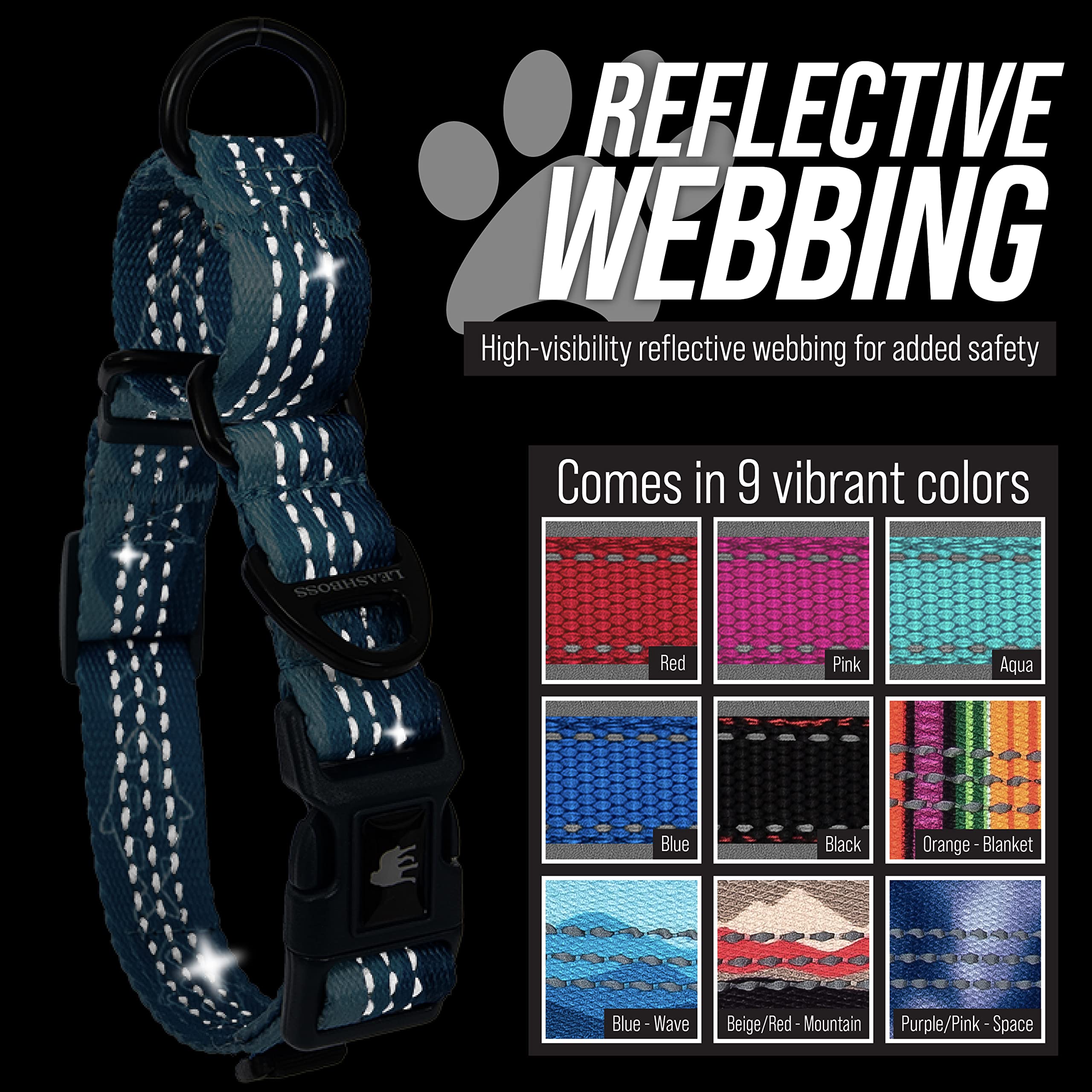 Leash Boss D-ring and O-ring attachment points for secure leash and ID options.