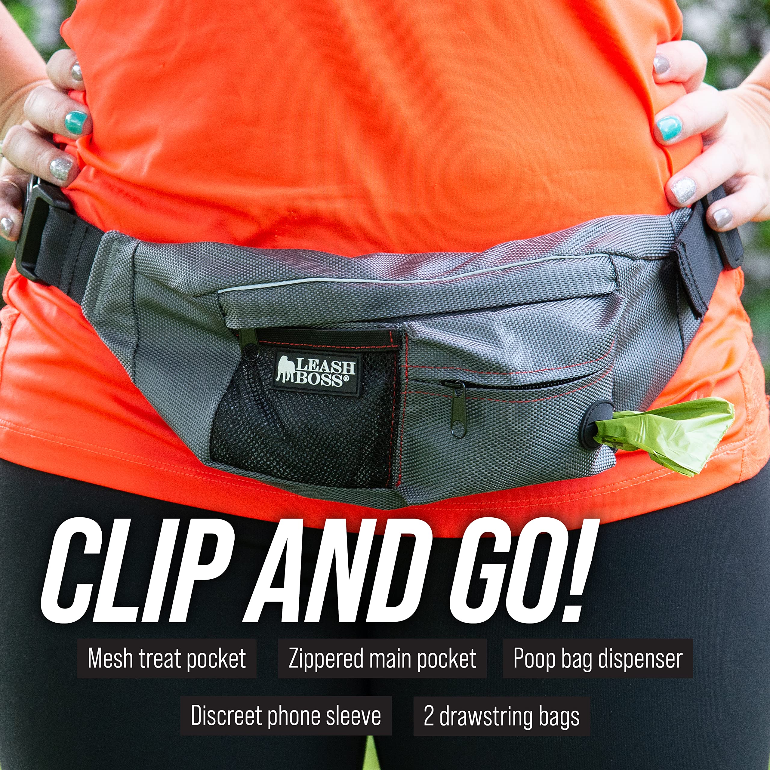 Leash Boss double treat pouches for high- and low-value rewards