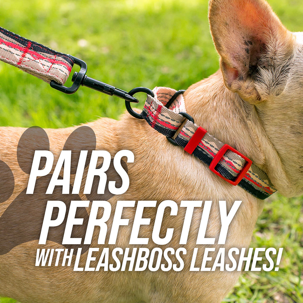 Leash Boss night walking safety with two-channel reflective stitching for visibility.