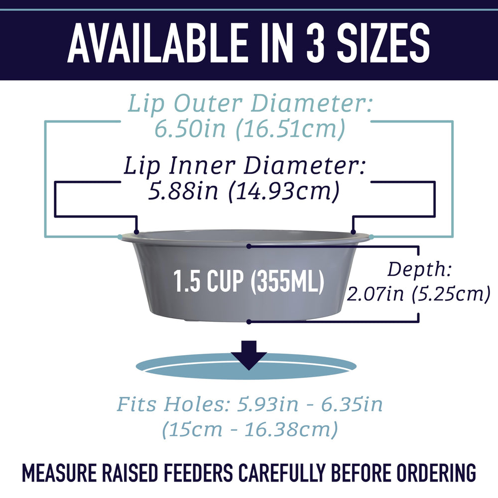 Leash Boss slow feeder bowl with raised-feeder fit prevents gulping during meals.