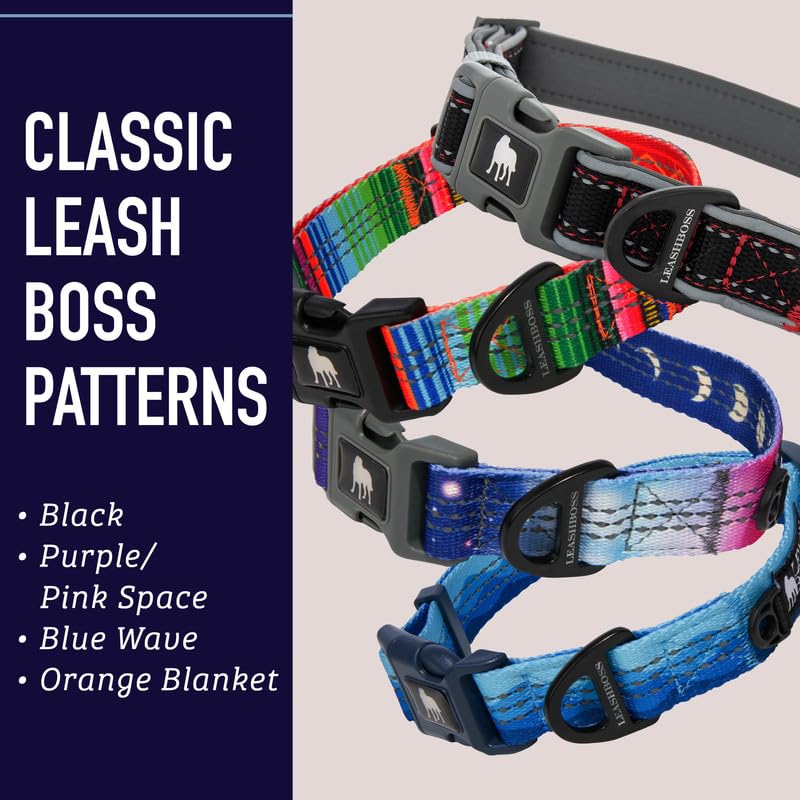 Leash Boss soft padded interior collar emphasizing comfortable wear.