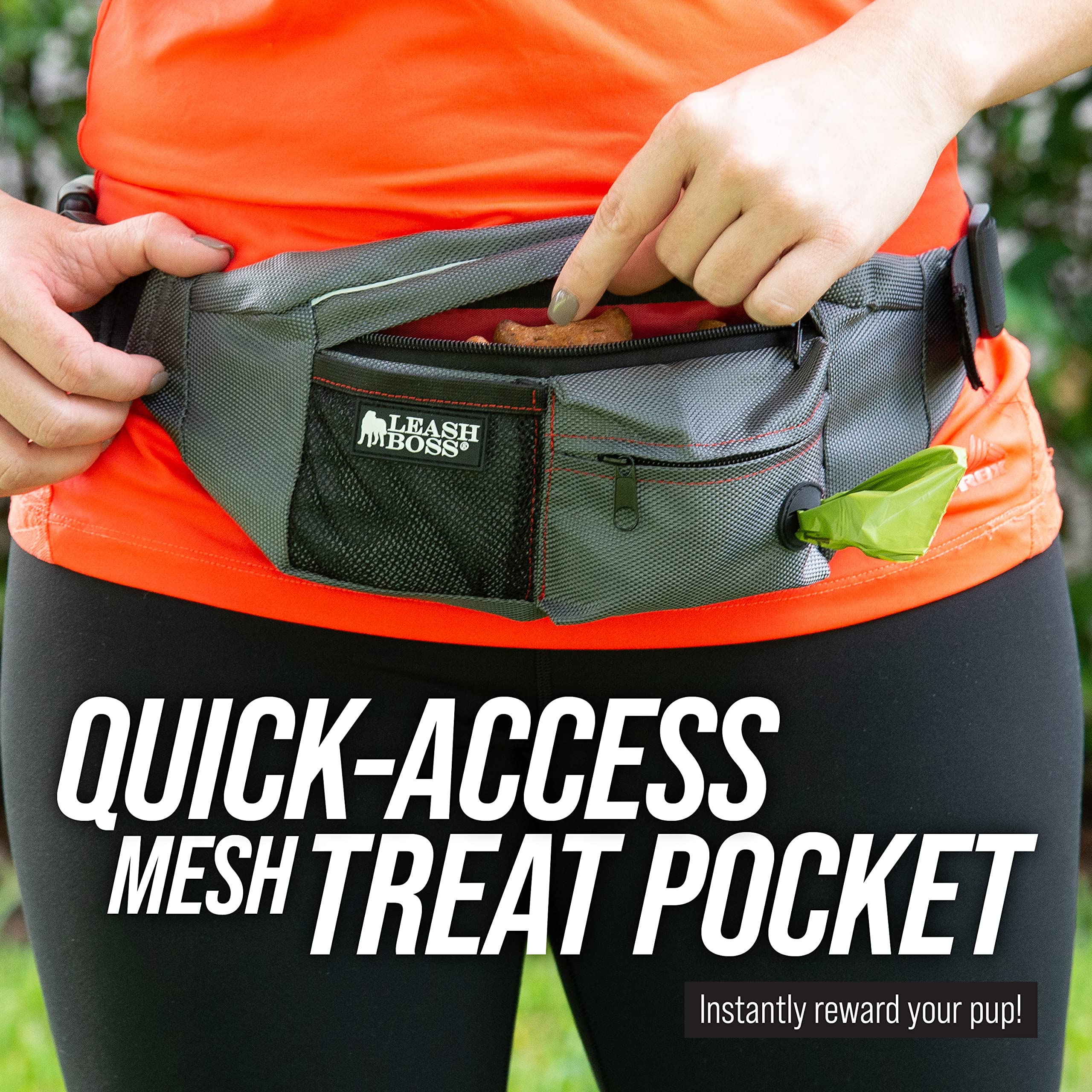 Leash Boss storage pockets for gear and accessories