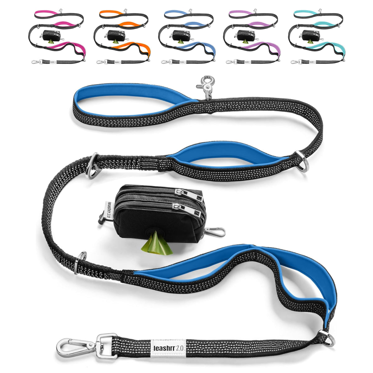 Leashrr 2.0 no-pull leash 6ft showing controlled walking with large dog
