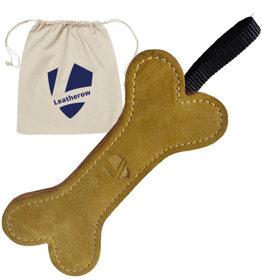 Leatherow Thick Leather Dog Chew small size for gentle chewers; keeps dogs engaged.