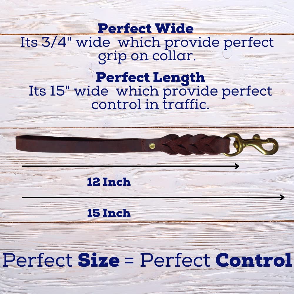 Leatherow leash heavy-duty brown design emphasizes rugged reliability for everyday adventures.