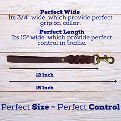 Leatherow leash heavy-duty brown design emphasizes rugged reliability for everyday adventures.