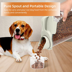 LEAWALK airtight pet bin seals moisture and pests with four clasps