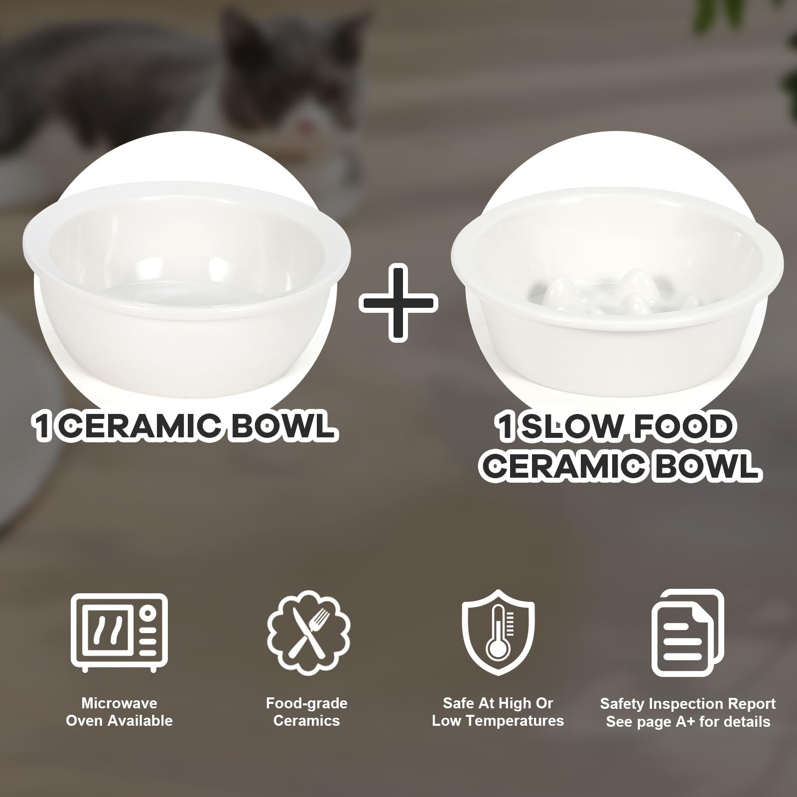 LEAWALK ceramic water bowl ensuring clean hydration during mealtime
