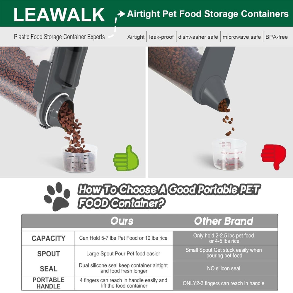 LEAWALK durable PP material is BPA-free and built for long-lasting storage.