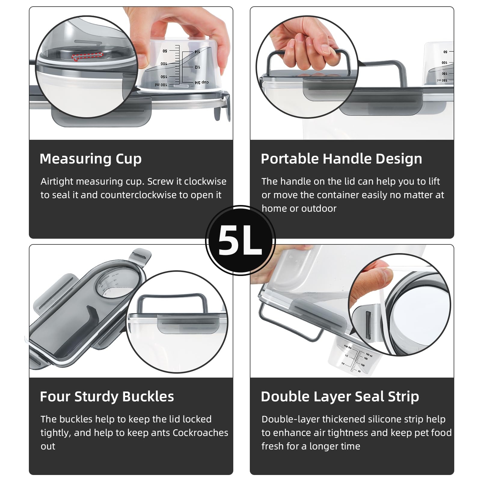 LEAWALK ergonomic handle for easy one-handed carrying and transport.