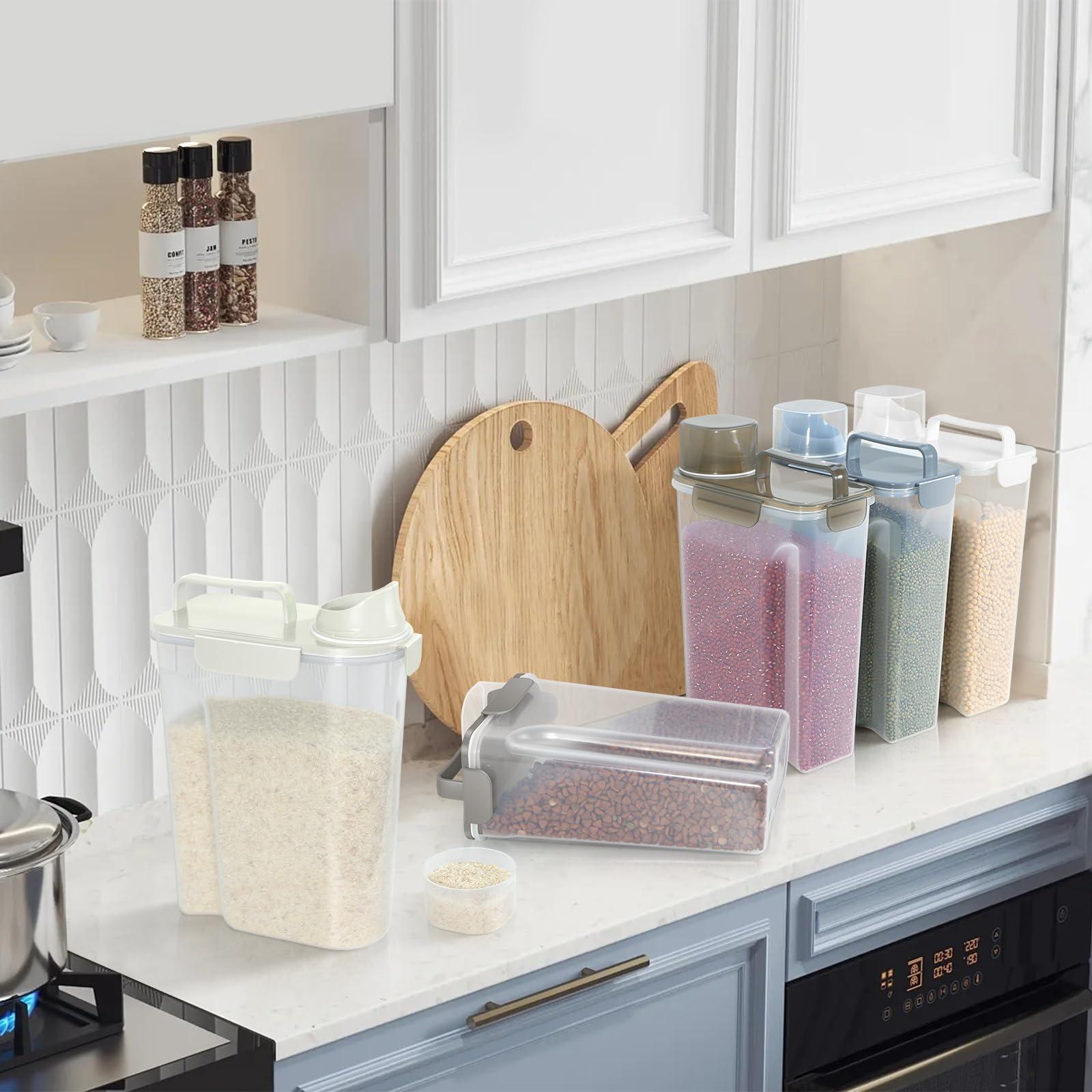 LEAWALK elegant white finish complements kitchen decor.