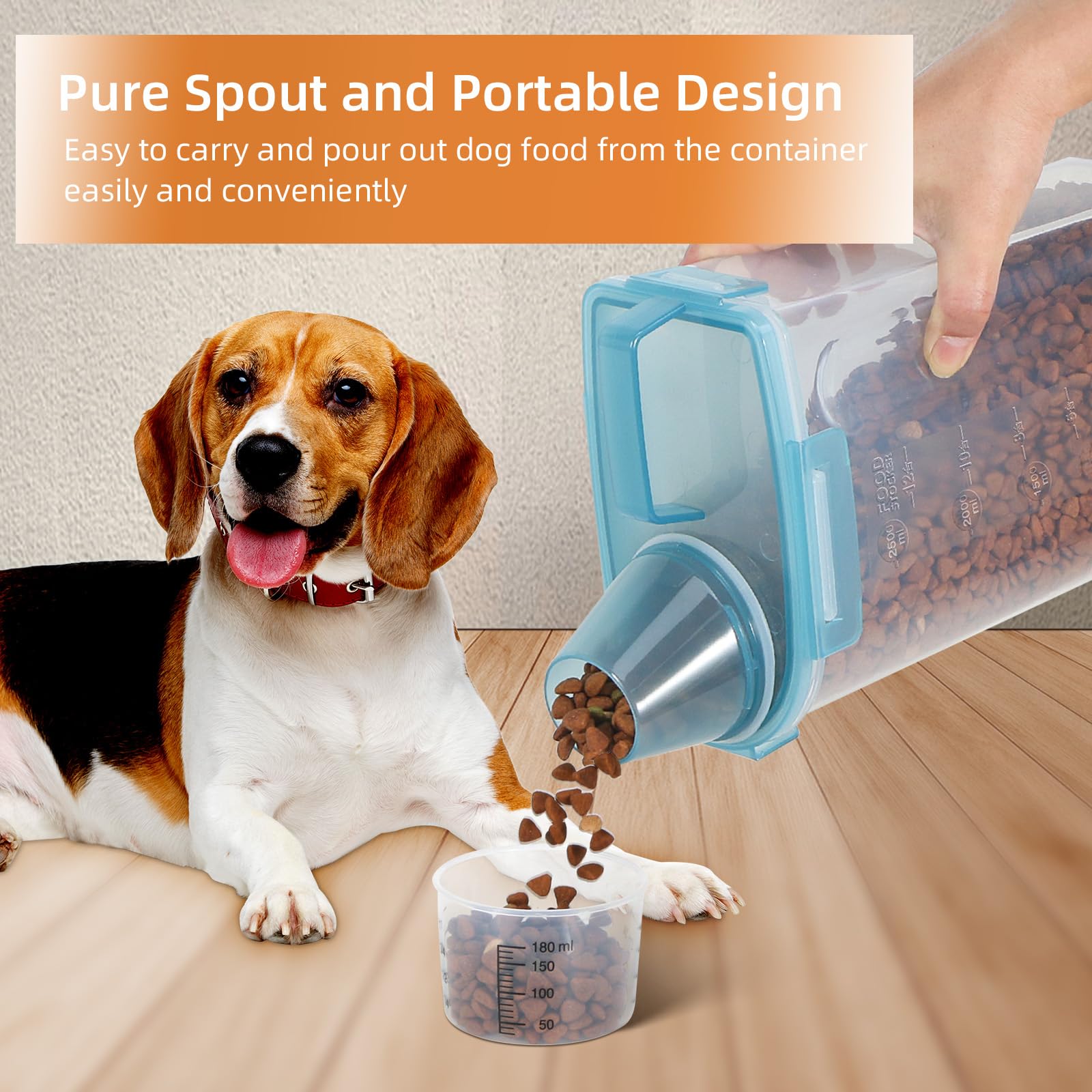 LEAWALK foldable pet bowl collapsible for travel and compact storage