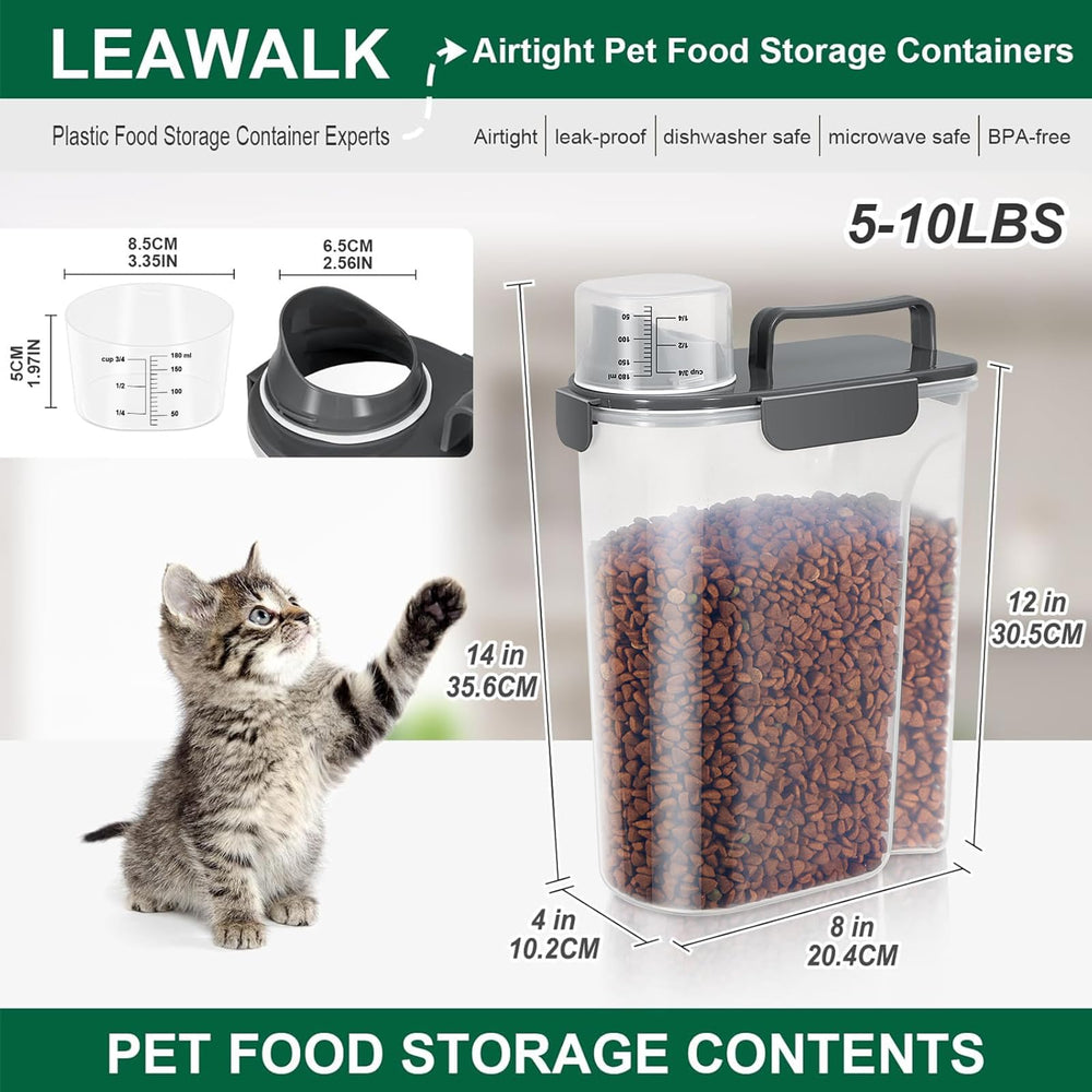 LEAWALK measuring cup included for precise portions and less waste.