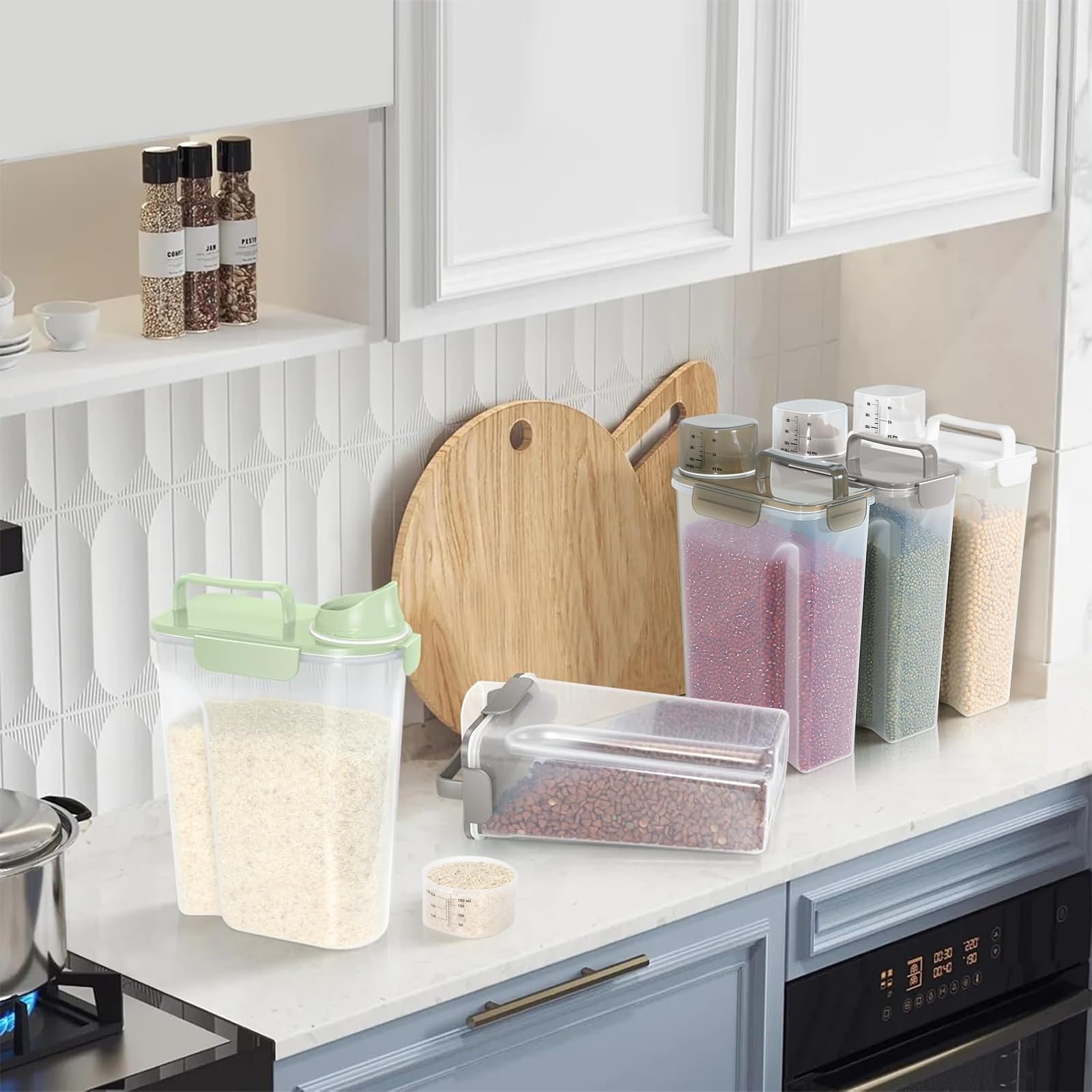LEAWALK compact design saves pantry space and keeps food organized.