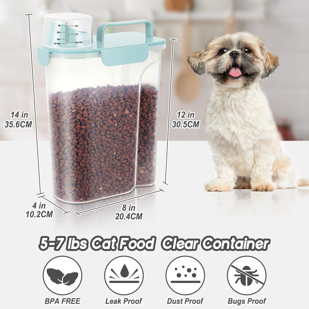 LEAWALK portable pet-food container with sturdy handle for home or outdoor use