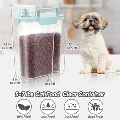 LEAWALK portable pet-food container with sturdy handle for home or outdoor use