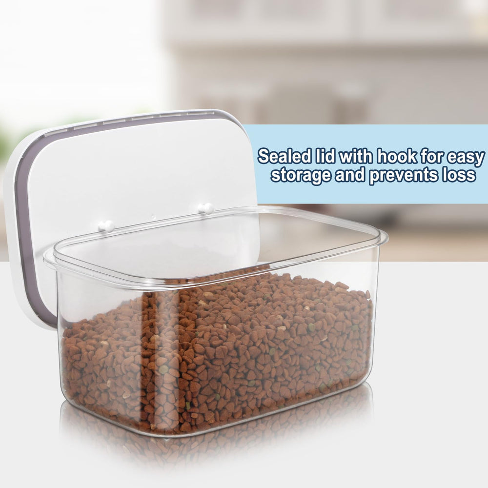 LEAWALK rectangular-stackable-design saves kitchen space while organizing pet supplies