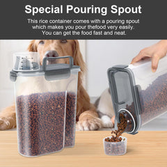 LEAWALK upgraded large nozzle makes pouring pet food easy and mess-free.