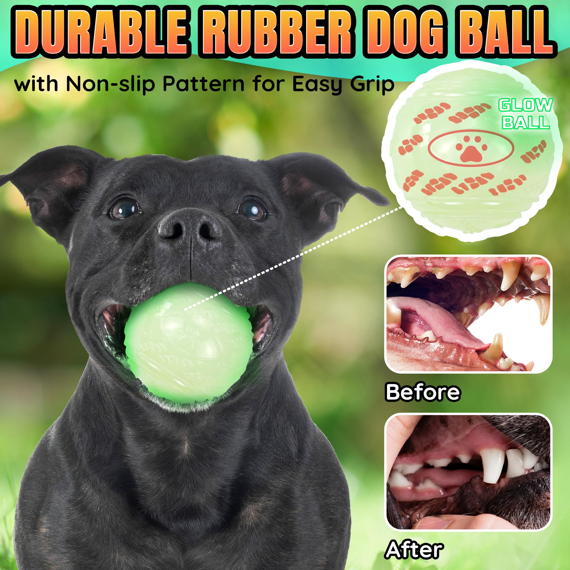 LECHONG 2.5 inch ball fits dog ball launcher for easy retrieval.