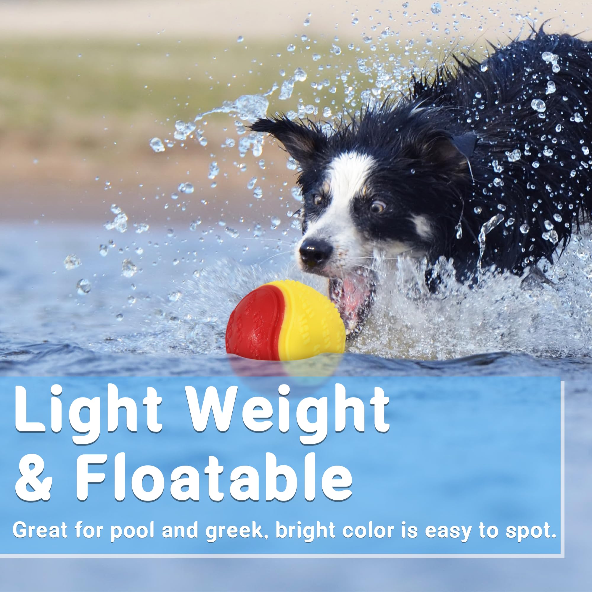 LECHONG high-bounce dog ball in action during playful sessions.
