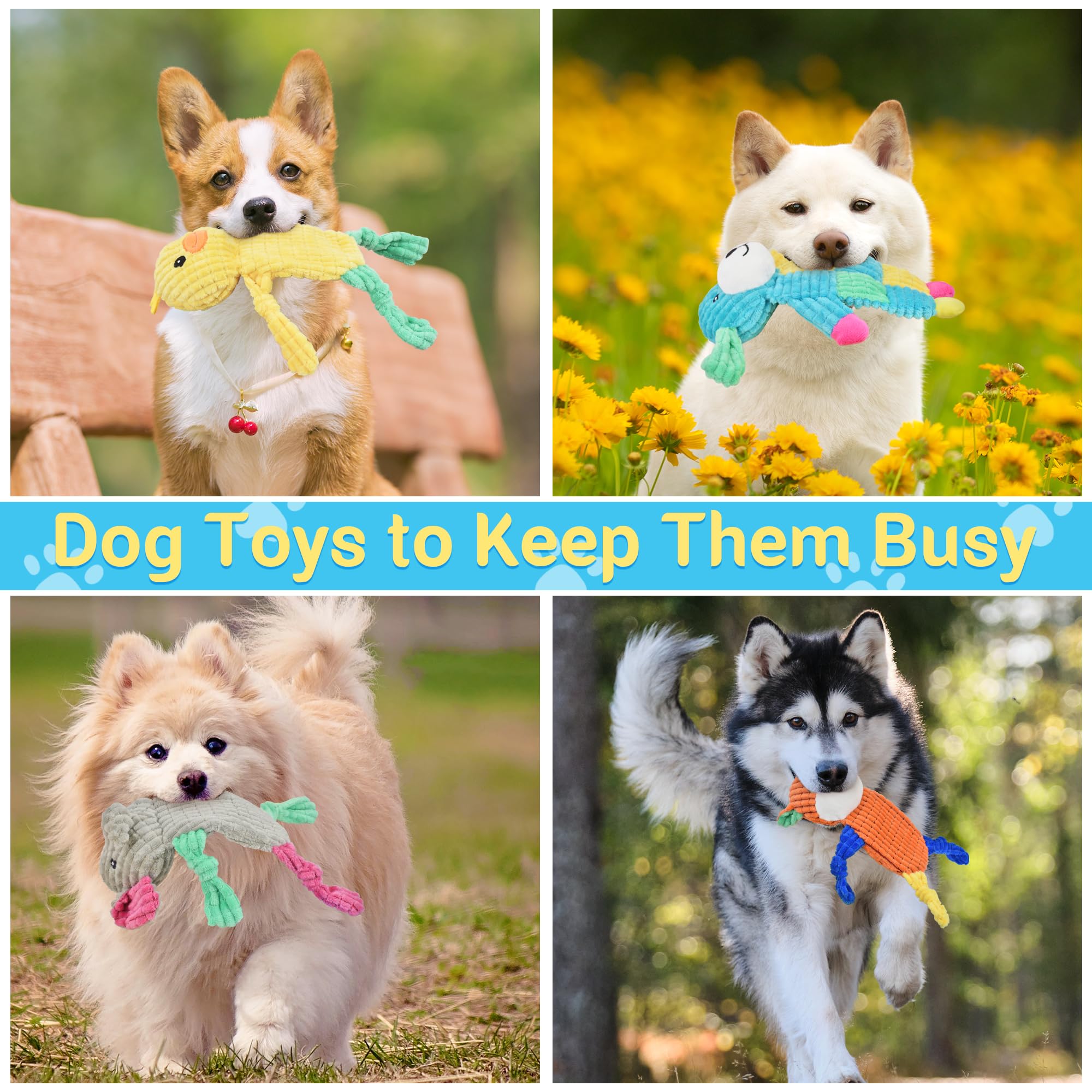 LECHONG dog toy crinkle-sound design to spark interactive sessions.