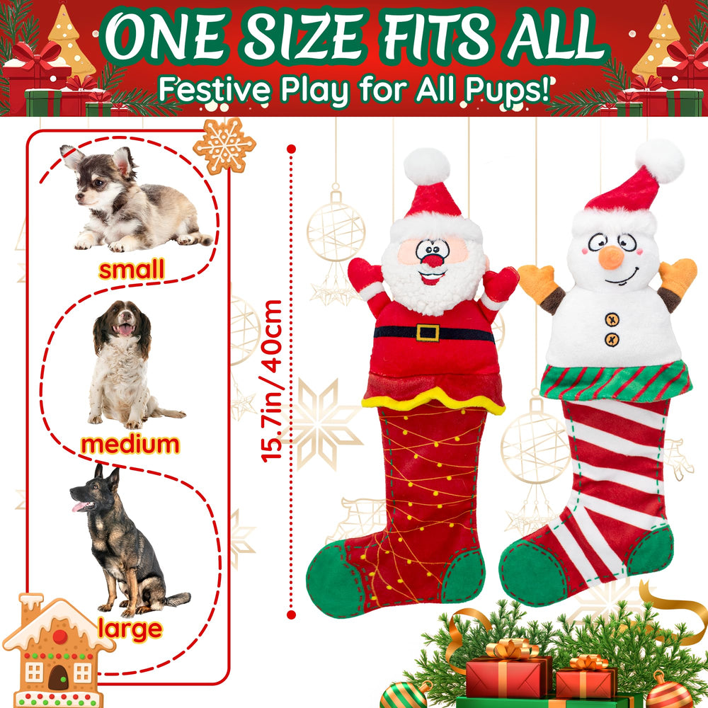 LECHONG dog toy with squeaker and crinkle bottom for dual-sensory engagement.